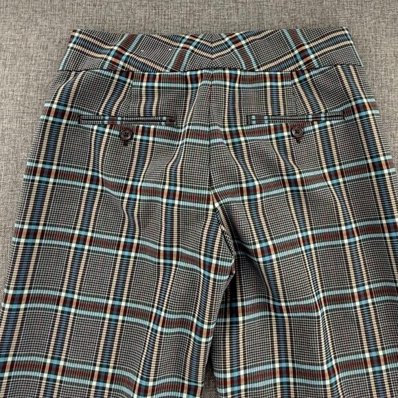 Express Design Studio Editor Capri Wide Pants Plaid Size 4 Flat Front. - Picture 11 of 13